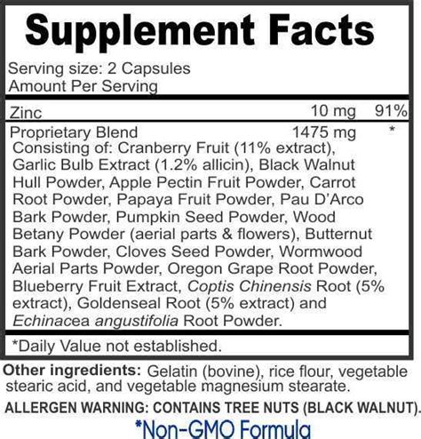 Parasite Defense 17 Herbal Extract - Regalabs 60 caps