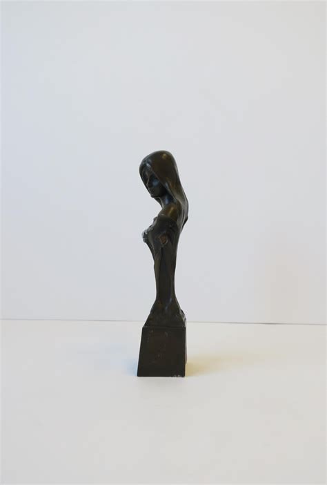 Art Nouveau Female Bronze Figurative Bust Sculpture For Sale At 1stdibs Female Bronze Sculpture