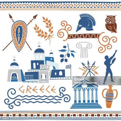 Desenhos Da Arte Grega - Vetores de Desenhos Da Cultura Grega Antiga e mais imagens de Grécia ...