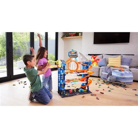 Hot Wheels City Garage Ultime Coffret Avec Voitures Incluses Hkx Cdiscount Jeux Jouets