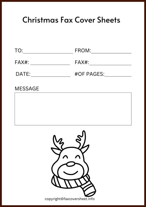 Christmas Fax Cover Sheets Printable Template In Pdf