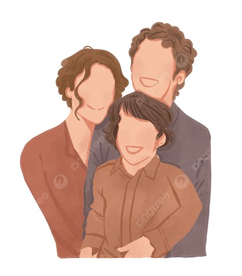 Desenho Animado Feliz Da Familia Latina