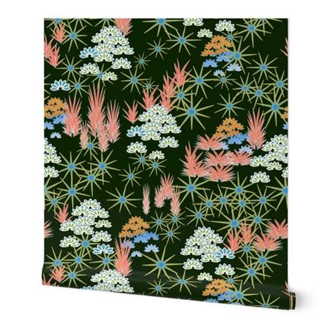 Japanese Moss Garden Wallpaper Spoonflower