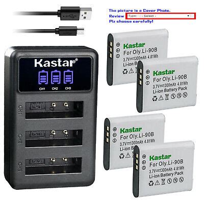 Kastar Battery Triple Charger For Olympus Genuine Li 90B Li 92B OEM UC