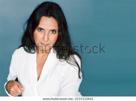 Mature Brunette Woman On White Images Stock Photos Vectors Shutterstock