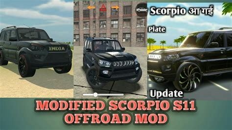 Mofified Black Scorpio S11 Offroad Mod Indian Vehicle Simulator