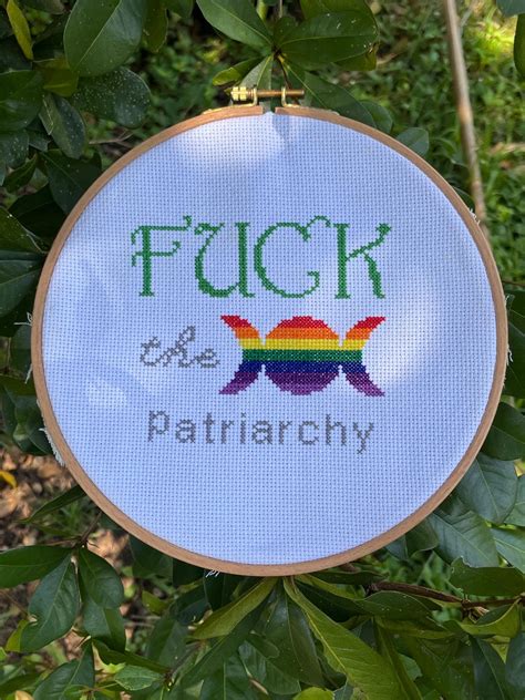 Fuck The Patriarchy Cross Stitch Pattern Etsy