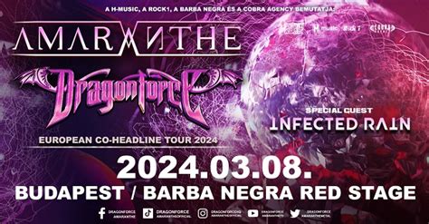 Amaranthe Dragonforce Infected Rain Rockbook Hu