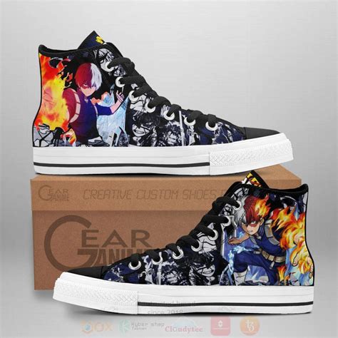 HOT Anime My Hero Academia Shoto Todoroki Canvas High Tops Express