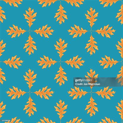 oak leaf seamless pattern high res vector graphic getty images