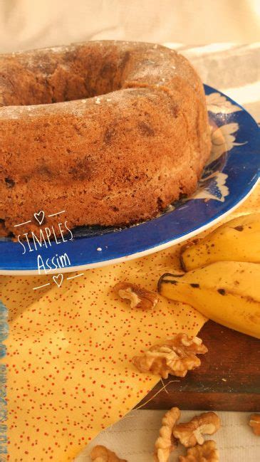 Bolo De Banana Especiarias Nozes E Chocolate Mistura Perfeita