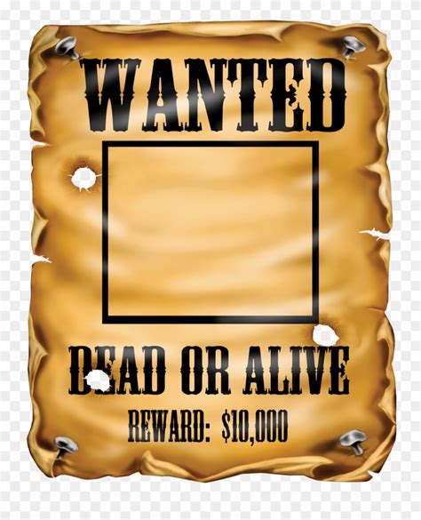 Western Wanted Poster Template Wanted Poster Clipart Png Only Bundle ...