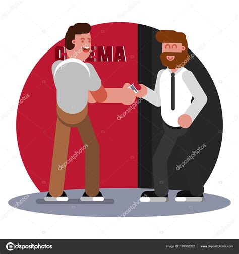 Man Passing Ticket Control Stock Vector Image By ©netkoff 199362322