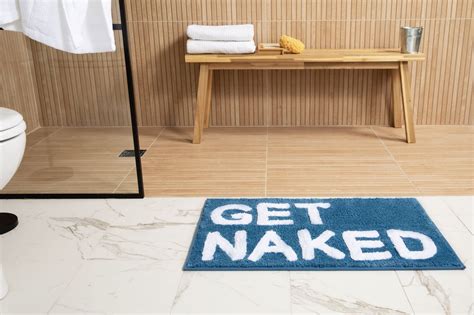 Latitude Run Cute Bathroom Mat Funny Bathroom Rug Get Naked Shower Rug Bath Mat