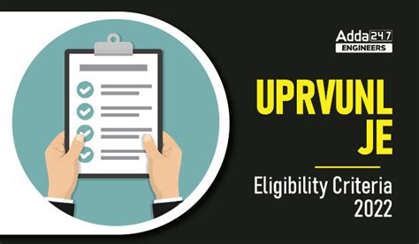 Uprvunl Je Eligibility Criteria Know Detailed Je Eligibility