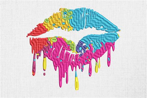 Lgbt Rainbow Lip Gay Pride Creative Fabrica
