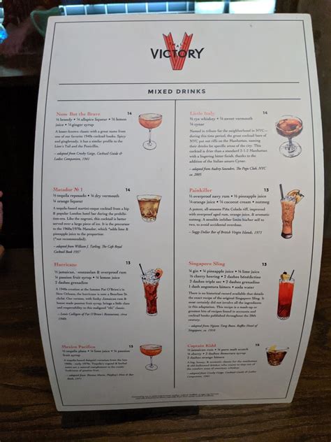 Menu at Small Victory pub & bar, Austin