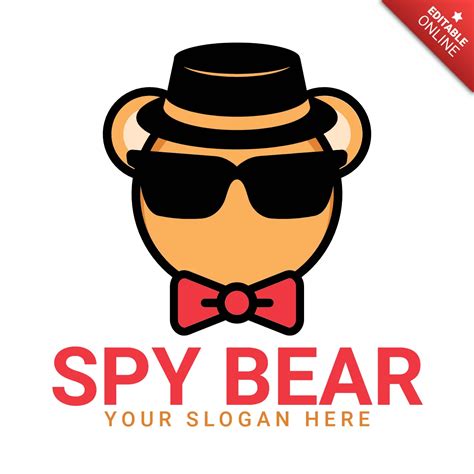 Spy Bear Logo Design Template | Free Design Template