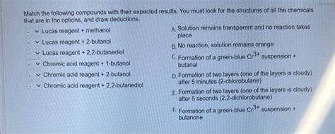 Solved Match the following compounds with their expected | Chegg.com
