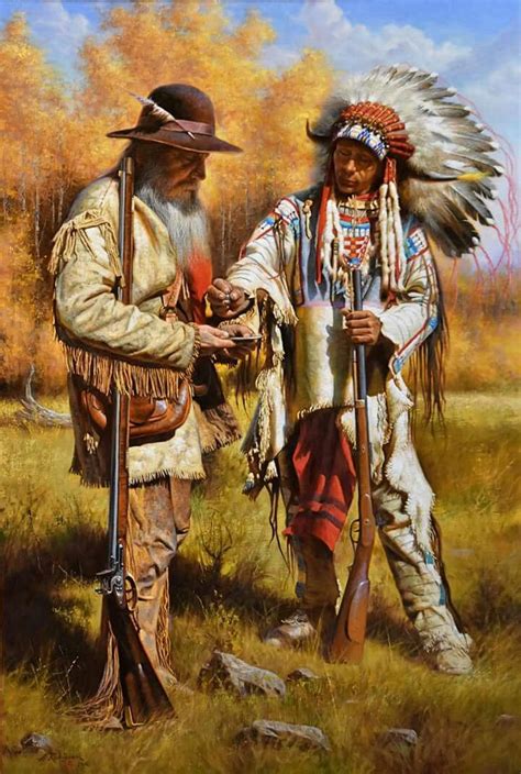 Alfredo Rodriguez The Traders 36x24 Oil Native American Artwork