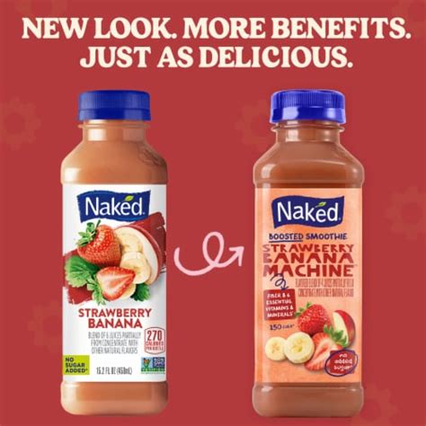 Naked Juice Strawberry Banana Flavored Fruit Smoothie Blend Fl Oz Frys Food Stores