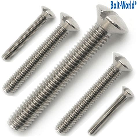 M Mm A Stainless Steel Raised Slotted Countersunk Machine Screws