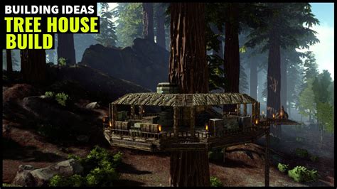 HOW TO BUILD A TREE HOUSE BASE PVE ARK SURVIVAL YouTube