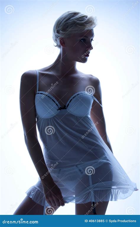 Sexy Vrouw In Transparante Lingerie Stock Afbeelding Image Of Wijfje Vrij 40613885