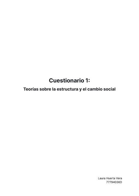 Questionario Uno Cuesionario 1 Cuestionario 1 Teorías Sobre La