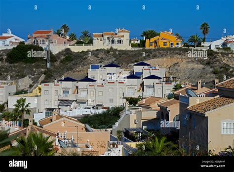 Spanish properties in Ciudad Quesada, Spain on the hillside. Rojales ...