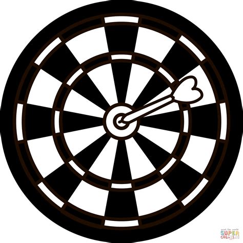 Dart Board Coloring Pages