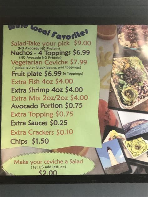 Menu At Ceviche Ceviche Restaurant Edinburg