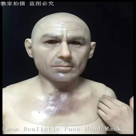 Top quality Realistic silicone masks full head mask halloween mens masquerade masks human face ...