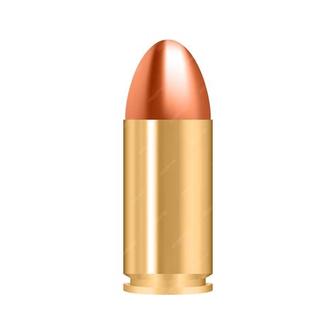 Bala de arma vector ilustração isolada bala de 9 mm | Vetor Premium