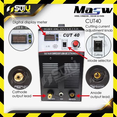 MASW CUT40 Inverter Plasma Cutting Machine With Accessories Generator