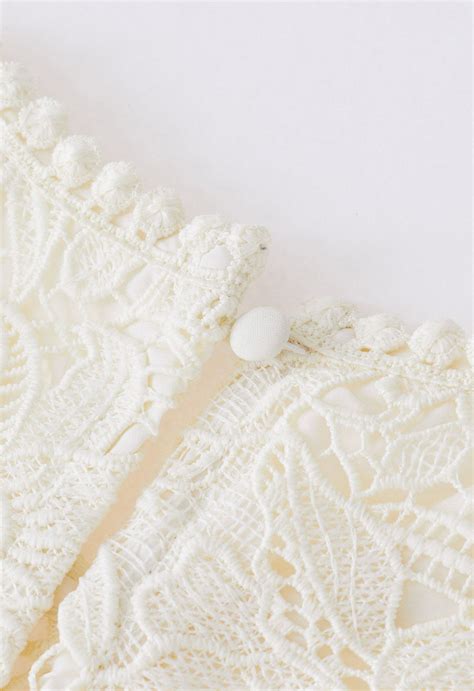 Lily Crochet Lace Crop Top In Cream Retro Indie And Unique Fashion