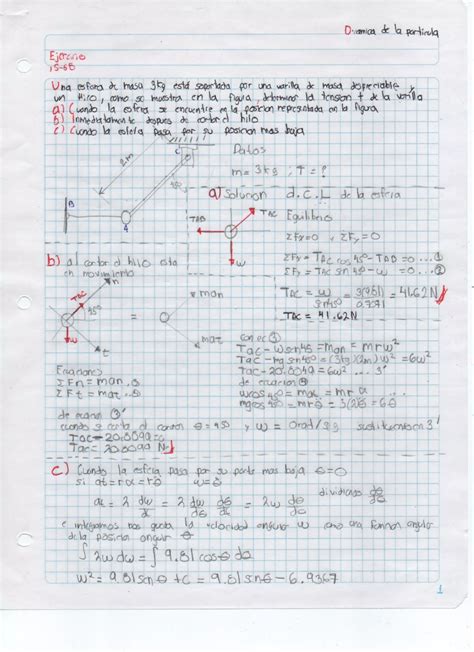 Ejercicios Resueltos De Dinamica De La Particula Y Del Cuerpo Rigido