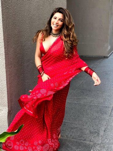 Shama Sikander Hot And Glamorous Pics In Red Saree