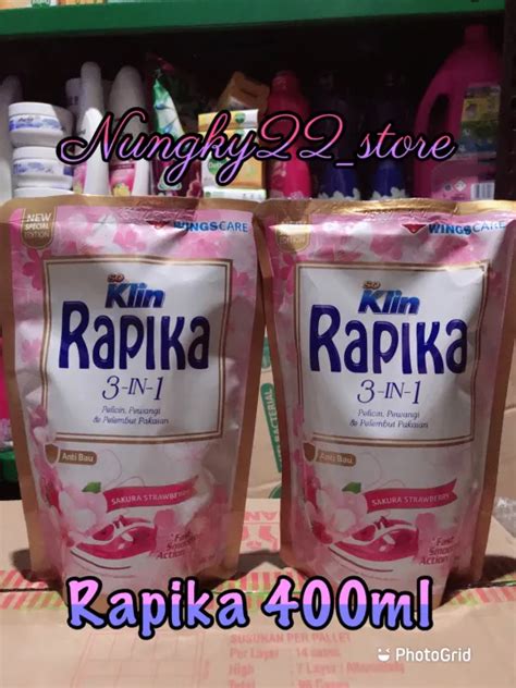 Rapika 3in1 Pewangi Pelicin Pakaian Sakura Strawberry 400ml Lazada