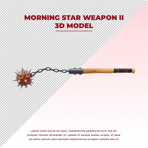 Premium PSD | Morning star weapon