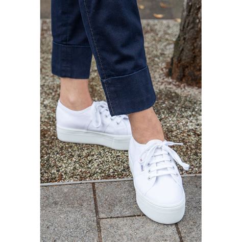 Superga Classic White Canvas 2750 Cotu Shoe In White