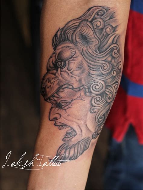 Lion mandala tattoo By Laksh Tattoo Studio Art by Mahesh Ogania.