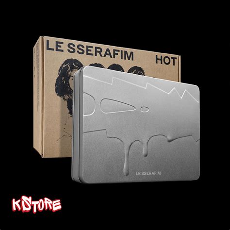 LE SSERAFIM ти мини албум HOT TIN CASE ver kStore кпоп албуми и мърч