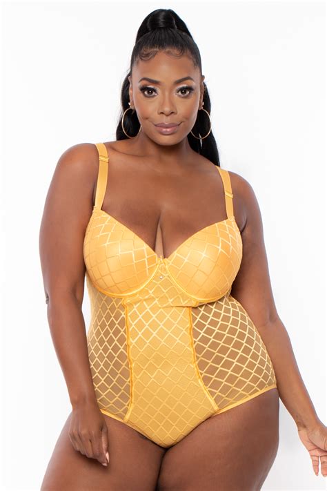 Plus Size Teddy Lace Lingerie Bodysuit Mustard Artofit