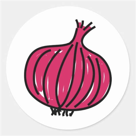 Red Onion Classic Round Sticker Zazzle