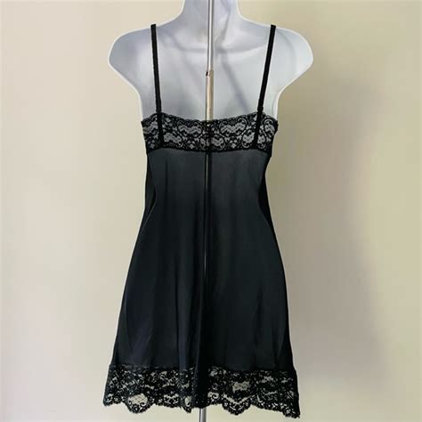 Fischer Intimates Sleepwear Vintage 95s Dress Slip Fischer Heavenly Lingerie Sexy Black