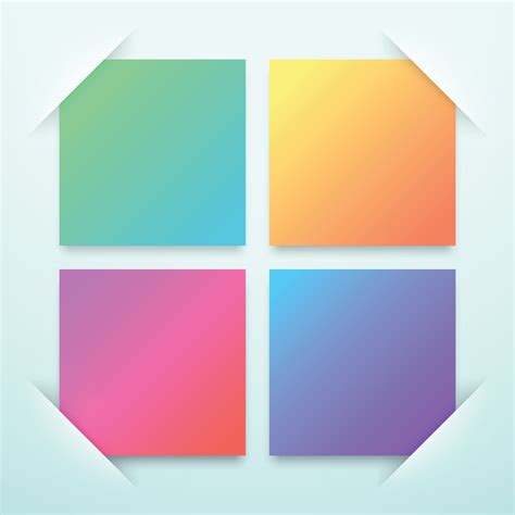 vector colourful square blank text boxes template  vector art