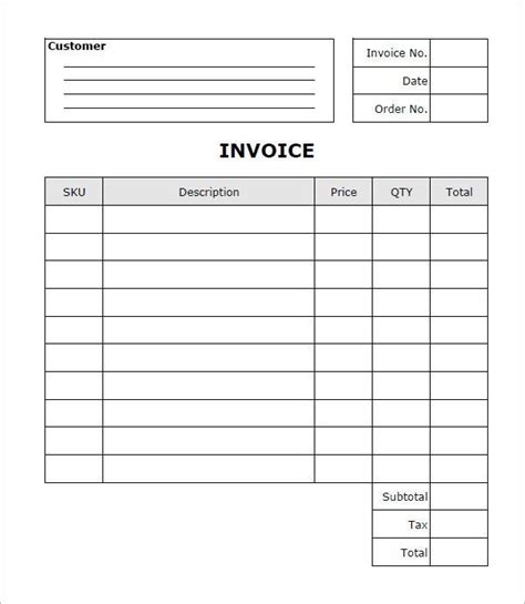 invoice templates printable free | Invoice Templates | Free Word ...