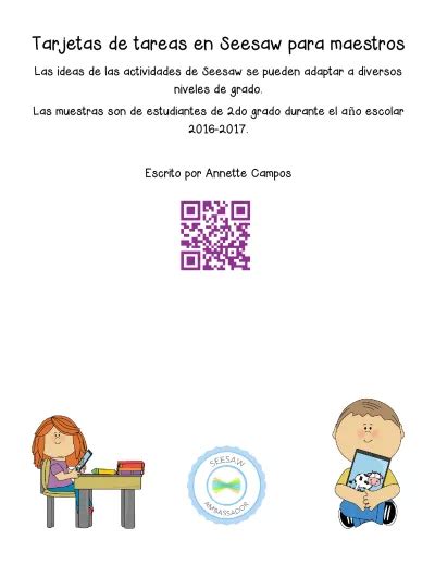 Tarjetas De Tareas En Seesaw Para Maestros