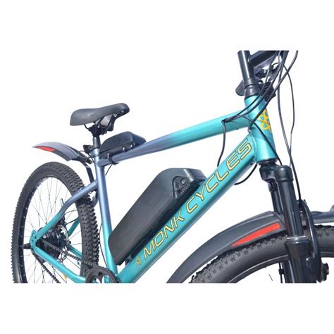 30 Km Monk Sky Blue Grey Electric Bicycle At Rs 19999 In Vadodara Id
